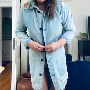 Zara / The Levita distressed denim coat